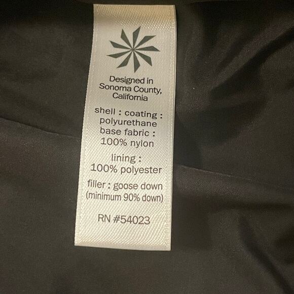 Athleta M Metallic Gray Goose Down Puffer Jacket | 90% Down Warm Silver Coat - Picture 7 of 9